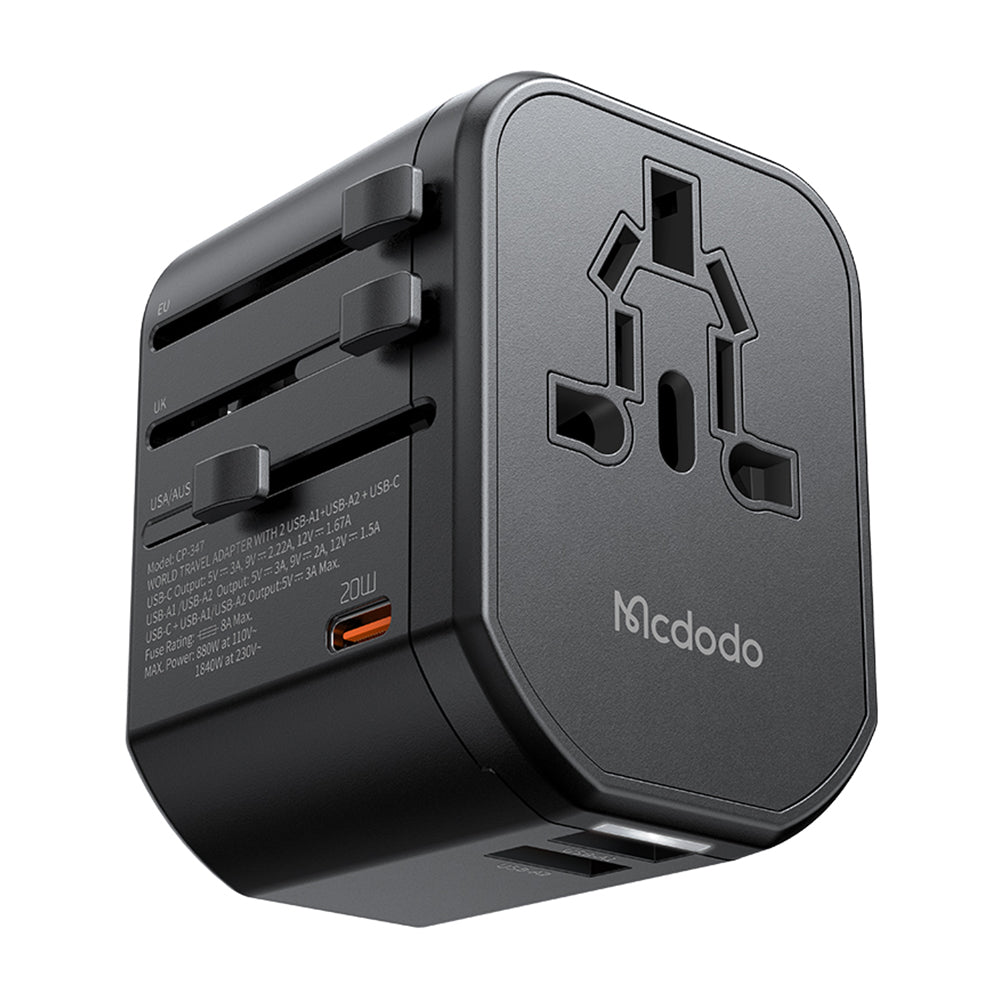 MCDODO G1 Series CP-3471 20W Global Travel Power Socket Universal Conversion Adapter MCDODO G1 Series CP-3471 20W Global Travel Power Socket Universal Conversion Adapter